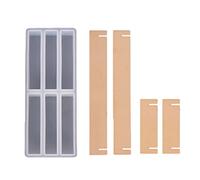 Moule en silicone à 6 maillons longs en forme de cuboïde pour la fabrication de bijoux, outils de puzzle, longue bande