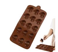 Moule en silicone à cœur, moule en silicone | Coeurs de chocolat avec cœurs de chocolat non scintillants pour cuisiner - moules alimentaires réutilisables, de bonbons en C