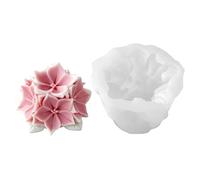 Moule en Silicone à fleurs d ' hortensia, adapté à la fabrication de bougies, décoration de gâteaux et cadeaux, Surfaces antiadhésives, moule à bougie en Silicone