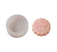 Moule en silicone à fleurs rondes 3D pour gâteaux de lune, moule à savon en silicone, fabrication de gâteaux, barres de fromage, outils de savon chocolat, moules pour bougies en résine, moulage de