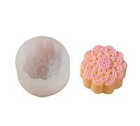 Moule en silicone à fleurs rondes 3D pour gâteaux de lune, moule à savon en silicone, fabrication de gâteaux, barres de fromage, outils de savon chocolat, moules pour bougies en résine, moulage de