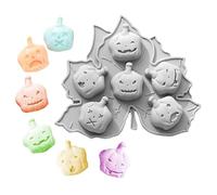 Moule en silicone à motif citrouilles pour glaçons et pâtisseries - 6 figurines - Halloween, carnaval et fête à thème
