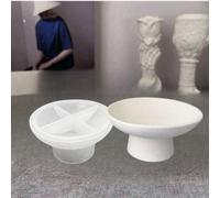 Moule en silicone à plateau surélevé, moule de support de bougie en ciment, moule de plateau en résine Jesmonite pour la décoration intérieure 1 pièceSilicone