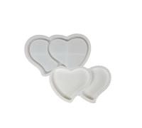 Moule en silicone à rayures en forme de cœur pour plateaux décoratifs, fabrication de savon alimentaire, flexible, facile à démouler