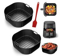 Moule en Silicone Accessoires pour friteuse Philips Airfryer série 5000 XXL, 2 moules avec 1 Pinceau à Huile en Silicone pour friteuse à air Chaud Philips 7,2 L, Lavable au Lave-Vaisselle