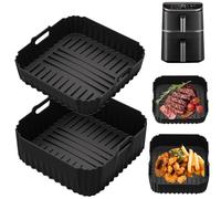 Moule en silicone Airfryer - Accessoire spécialement conçu pour Cosori Turbo Tower, Cosori Turbo Tower Pro & Smart 10,8 l - Moule en silicone pour friteuse à air chaud - 2 chambres - Double pile