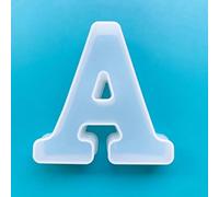 Moule en Silicone Alphabet 3D, Moules en Résine Époxy de Lettres de A à Z, Moule en Forme de Lettres, Fabrication de Époxy DIY pour Anniversaires, Noël, Mariages, Fêtes, Artisanat, Ornements (A)