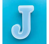 Moule en Silicone Alphabet 3D, Moules en Résine Époxy de Lettres de A à Z, Moule en Forme de Lettres, Fabrication de Époxy DIY pour Anniversaires, Noël, Mariages, Fêtes, Artisanat, Ornements (J)