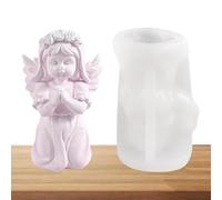 Moule en silicone ange - moule d'artisanat réutilisable, moule de bougie anti-adhésif | Moule décoratif en forme d'ange, moule en plâtre en résine fait à la main pour glaçons ep