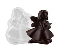 Moule en silicone ange - Moule en résine pour pendentif en forme d'étoile de petite fille, petit ange | Outil créatif pour décorations en plâtre, époxy, résine ou argile