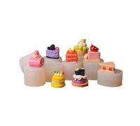 Moule en silicone anti-adhésif de qualité alimentaire, moules pour glaçons, moule de cuisson 3D en silicone pour bonbons, pâtisserie, chocolat, pudding moule de décoration de gâteau (gâteau comestible