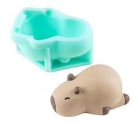 Moule en silicone apybara - Moule à pâtisserie 3D en forme d'animal | Pudding réutilisable anti-adhésif, gelée, chocolat et mousse, moule à dessert sans danger pour les glaçons et les fraises