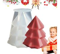 Moule En Silicone Arbre De Noël, Moule en Silicone en Forme de Sapin Décoration Maison, Outils de Démoulage Facile pour Artisanat Festif pour Bougies, Savon, Résine Époxydique, et Décoration