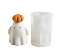 Moule en silicone artisanal d ' Halloween avec forme de citrouille de, résine de bougie et forme de plâtre pour la décoration d ' étagère d ' automne