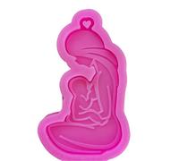 Moule en Silicone artisanal, porte-clés brillant pour mère | Moule en Silicone, moulage de résine de pendentif de bijoux, moule de moulage de boucles d ' oreilles de collier