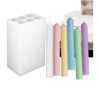 Moule en silicone avec 6 cavités - Pour bougies réutilisables - Pour rencontres, vacances, mariages, maison, bureau, studio et artisanat, bricolage