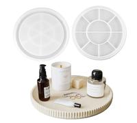 Moule en silicone avec bord 22,5 cm pour bricolage en silicone pour la fabrication de fruits, thé, bijoux, assiettes artisanales