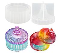 Moule en silicone avec couvercle - Moule en résine époxy pour boîte à bijoux, bol en résine, bougeoir