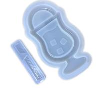 Moule en silicone avec disposition du plateau en résine en forme de tasse, structure de moulage époxy et cavité en paille permettant un démoulage facile pendant la fabrication de la table décorative,