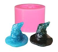 Moule en silicone avec joli chapeau de sorcier pour résine époxy, moules à fondant réutilisables pour la fabrication de bijoux, bonbons, argile, bricolage, cupcake, décoration de gâteau