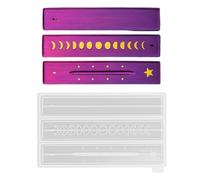 Moule en silicone avec motif de phase de lunettes, parfait pour la maison, les planches d'encens, les fêtes, les planches d'encens en silicone