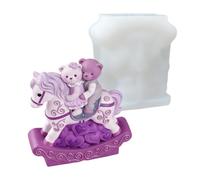 Moule en silicone avec paire d'ours en peluche Outil flexible facile à | Moule en silicone pour couler une paire d'ours en béton, plâtre, argile, desserts, savon, bougies, chocolat, petit ami,
