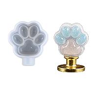 Moule en silicone avec poignée de cachet de cire en résine et cristal époxy pour décoration d'intérieur