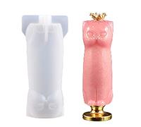 Moule en silicone avec poignée en cristal pour cire de moulage en résine - Moule à cire d'étanchéité - Moule en cristal époxy