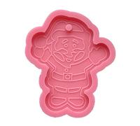 Moule en silicone avec porte-clés en forme de Père Noël pour collier, pendentif, décoration de Noël