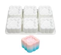 Moule en silicone - Avec revêtement antiadhésif et 6 cavités - Moules mignons pour pâtisseries, desserts, pâtisseries, fêtes, pâtisseries maison, enfants, adultes