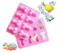 Moule en Silicone Bacs à GlaçOns, Lot de 2 Moules GâTeau en Our Une FêTe, un Anniversaire,Ormes Pour Chocolat & GâTeaux, Ustensile Souple PâTisserie, Apte four & CongéLateur (Rose)