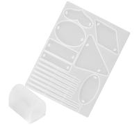 Moule en Silicone Blanc pour Résine, Formes Variées | Surface Lisse sans Bavures, Adapté aux Débutants, Fleurs Séchées, Créations Artisanales, Pages, Saint-valentin, Noël,