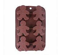 Moule en silicone Bonhomme en pain d'épices - Moldfun fête de Noël Pain d'épices Moule pour chocolats gâteaux, glaçons, Madeleine, DE savons, prises de vue, muffins, biscuits