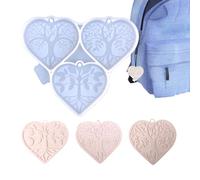 Moule en silicone bricolage en forme de cœur - Forme flexible pour usage alimentaire Conçu pour les bijoux, sous-verres artistiques, bijoux fantaisie, artisanat, permettant une libération simple