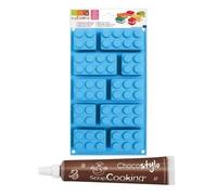 Moule en silicone briques ScrapCooking + 1 Stylo chocolat Multicolore G