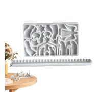 Moule en silicone, calendrier de compte à rebours - Moules en résine époxy, compte à rebours jusqu'à Noël, décoration de bureau, cadeaux de fête