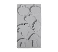 Moule en silicone - Champignons, citrouilles et feuilles - 7 formes Rayher