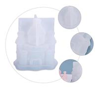 Moule en Silicone Château pour Bricolage, Artisanat Fait Main, Blanc | Forme Château, Usage Diy, Style Chic et Élégant, pour Garçon et Filles, Finition Soignée, Modèle en Silicone