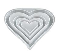 Moule en silicone compact en forme de cœur empilé, outil de cuisson réutilisable pour la fabrication de bonbons chocolat et les créations artisanales décoratives Moule en silicone multi-usage