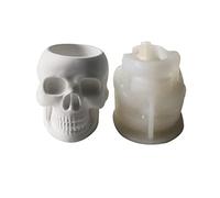 Moule En Silicone Crâne Plâtre Béton Ciment Vase En Résine Moule Pour Résine