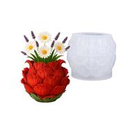 Moule en Silicone créatif pour fabriquer un récipient en résine décoratif pour bagues, boucles d ' oreilles et petits objets, tasse en fleurs, moule en Silicone