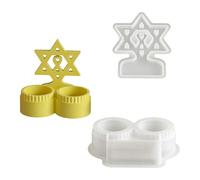 Moule en silicone créatif pour fabriquer une lettre, Pattern 2 | Moule créatif en Silicone avec d ' étoile hexagonale et de lettre pour des projets artisanaux comme cadeaux ou