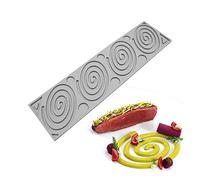 Moule en Silicone Creux en Forme de Cœur, Feuille d'Arbre, Dentelle, Chocolat, Bonbons, Branches 3D pour Gâteaux, Fondants, Argile (Motif Bobine I_49,6 x 12,9 x)