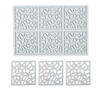 Moule en silicone creux en forme de Fragments carrés, tapis dentelle 3D pour décoration de cupcakes, sucre, loisirs créatifs, desserts