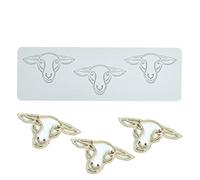 Moule en silicone creux en forme de Le petit mouton, tapis dentelle 3D pour décoration de cupcakes, sucre, loisirs créatifs, desserts, Cuisine moléculaire