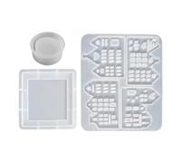 Moule en silicone creux en forme de maison pour décoration d'intérieur et création de studio avec une excellente flexibilité, moule de décoration de salon