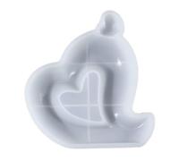 Moule en Silicone Cœur pour Résine et Bijoux, Création Artisanale | Blanc, Surface Lisse et Entretien Facile, pour Décorations en Plâtre et Scènes Spéciales