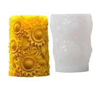 Moule en silicone Cylindre de fleur Moule en résine époxy Moule en plâtre avec motif de gravure