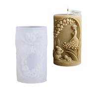 Moule en silicone cylindre de jeune fille, outil de cuisson pour bougies faites à la main, savon, chocolat, décoration de Pâques et moulage en résine, moule en silicone de qualité alimentaire