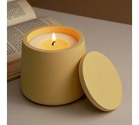 Moule en silicone cylindrique pour boîte de rangement DIY, grand bocal trapézoïdal avec couvercle, moule de coulée en ciment, gypse, résine pour bougies parfumées faites main, tasse, support de bougie